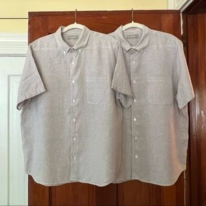 Everlane Men’s linen button-up top, XL, 2 available